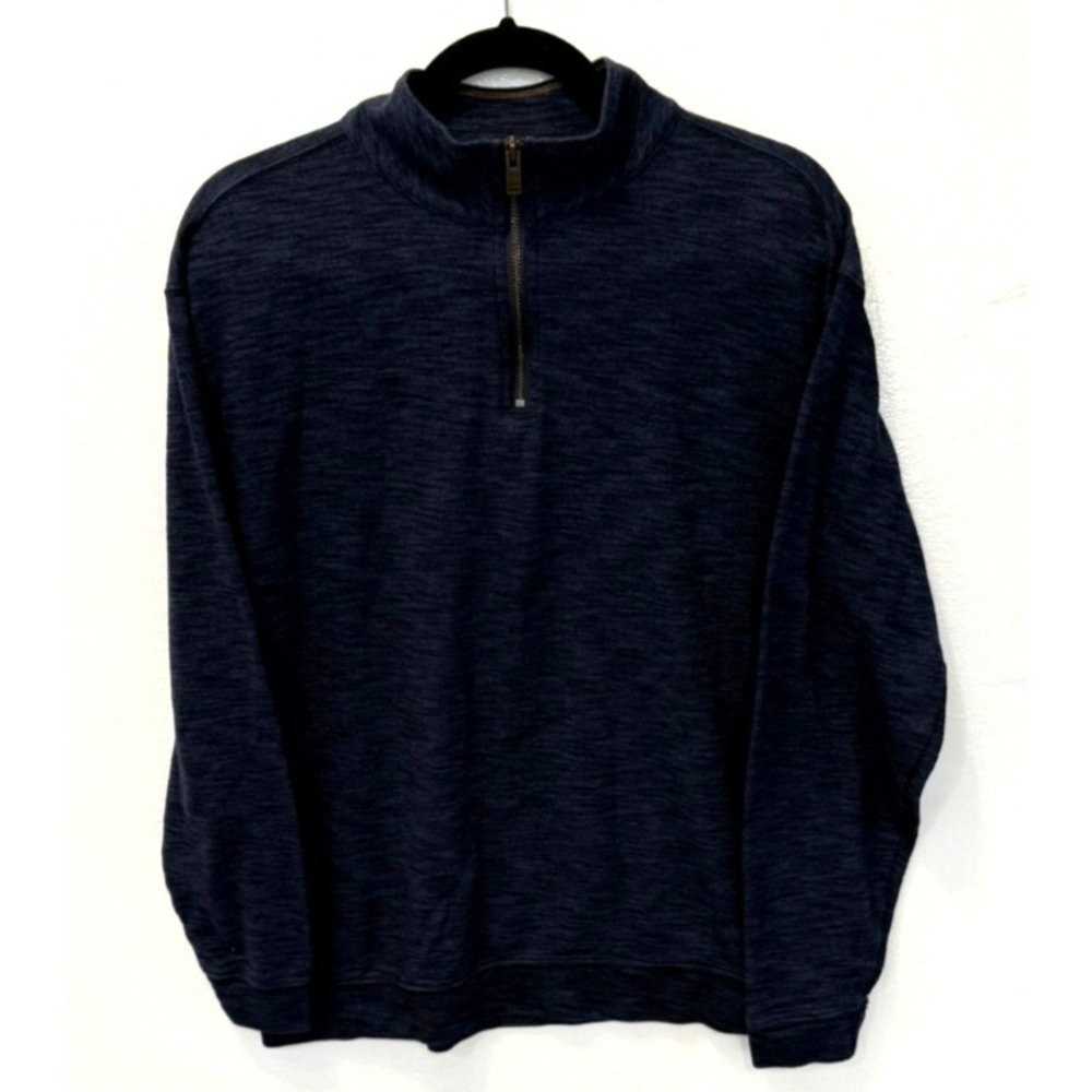 Men's Rowm Quarter Zip Navy‎ Blue Pullover Size Large